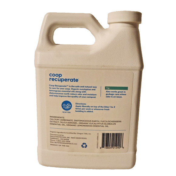 Eucalyptus & Lemongrass Coop Recuperate Coop Refresher Reduce Odor 2.5 lbs - Picture 2 of 2